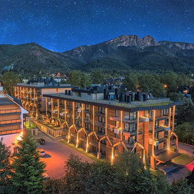 Bachleda Ritual mountain resort at evening
