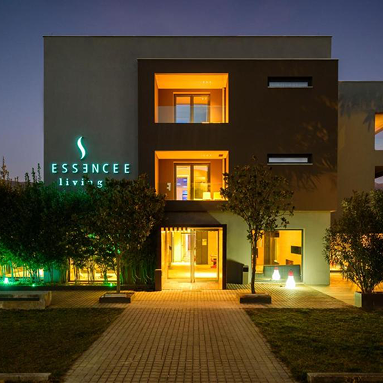 Europejski Essence spa hotel in Warsaw at evening